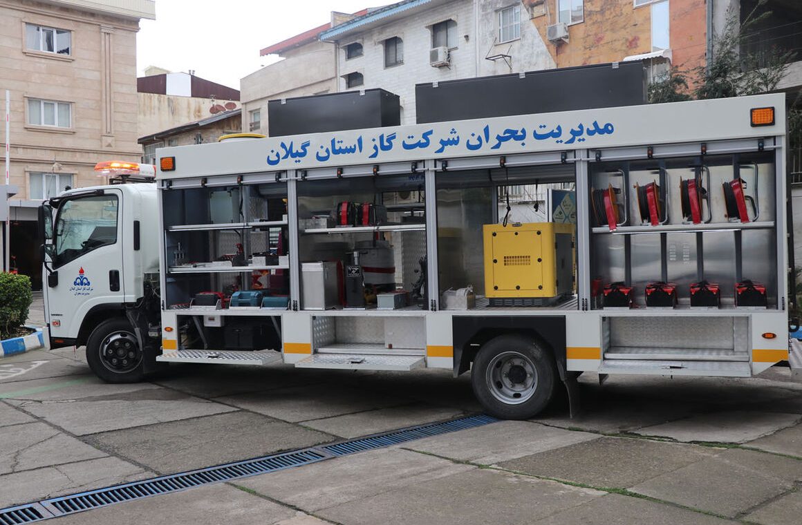 خودروی مدیریت بحران شرکت گاز گیلان رونمایی شد