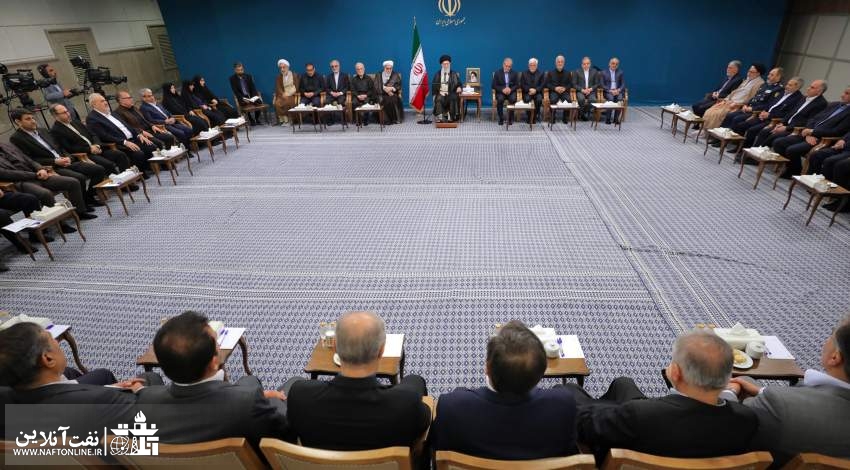 فیلمی از سخنان مهم نفتی مقام معظم رهبری در جمع هیأت دولت چهاردهم