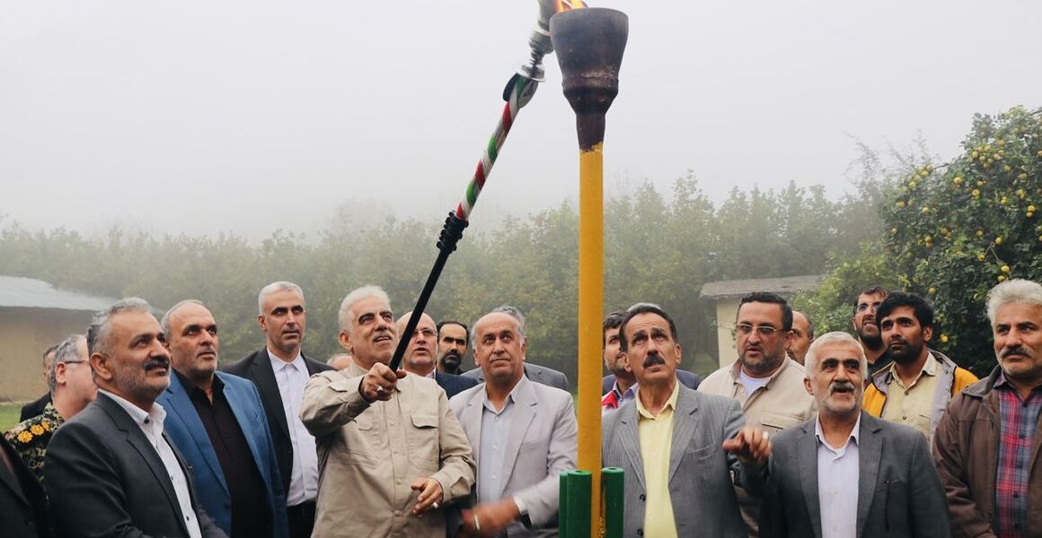 مشعل گاز در ارتفاعات املش روشن شد